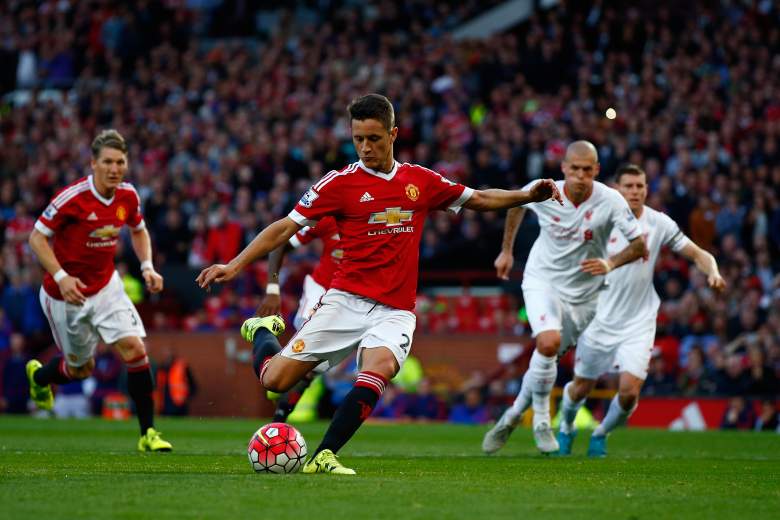 Ander Herrera scored from the penalty spot in a 3-1 win over Liverpool on Saturday. (Getty)