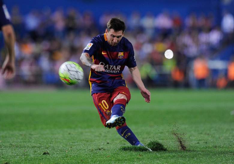 Lionel Messi fired the winner as a rare substitute against Atletico Madrid. (Getty)