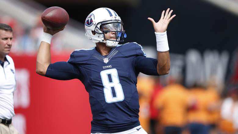 Marcus Mariota threw four touchdown passes in his first career game. (Getty)