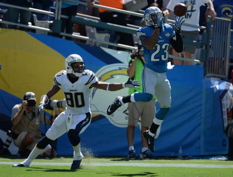 Darius Slay R) had an interception for the Lions last week, but the defense struggled overall in yielding close to 500 yards agianst the Chargers. Getty)