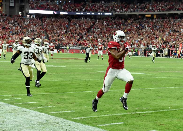 David Johnson R) took his only pass for a touchdown to seal the win for the Cardinals last week. Getty)
