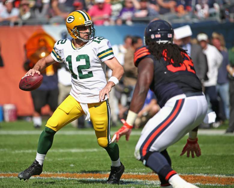 Packers quarterback Aaron Rodgers was at his best in Week 1. Getty)