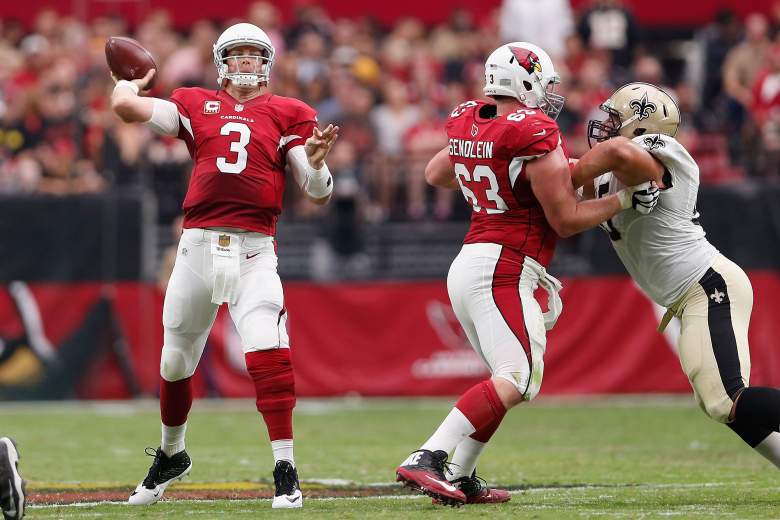 Carson Palmer L) was comfortable in his first competitive game back from an ACL tear last season. getty