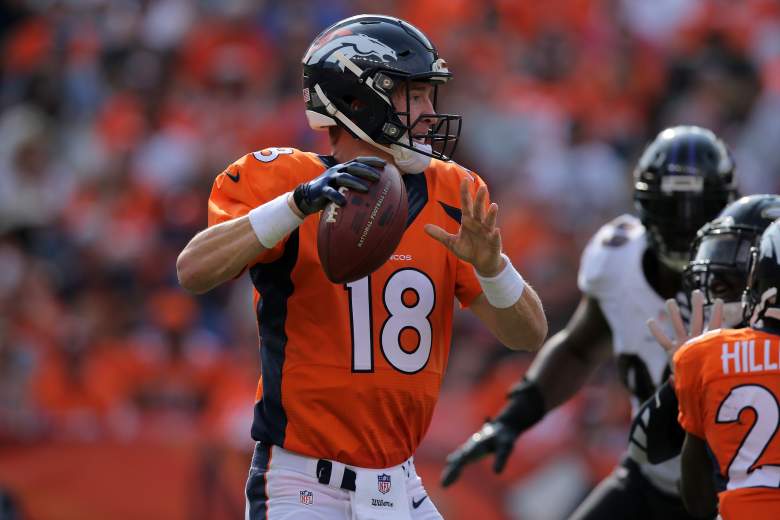 Broncos quarterback Peyton Manning failed to throw a touchdown pass in Week 1. (Getty)