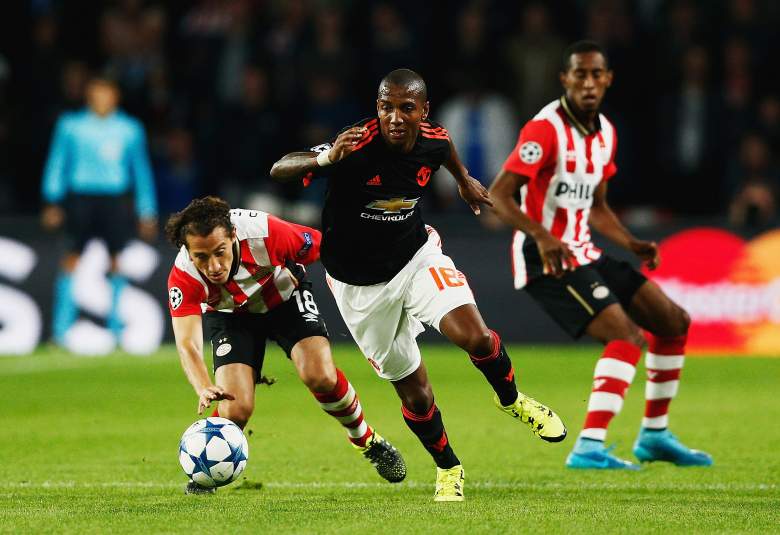Ashley Young was back on the field for Manchester United in midweek. Getty)