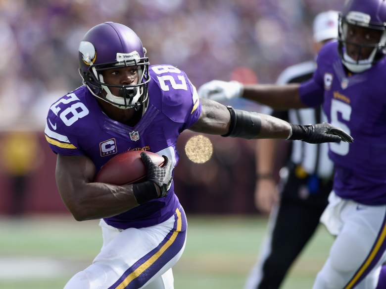 Adrian Peterson lost a fumble in Week 2, but piled up the total yardage. (Getty)