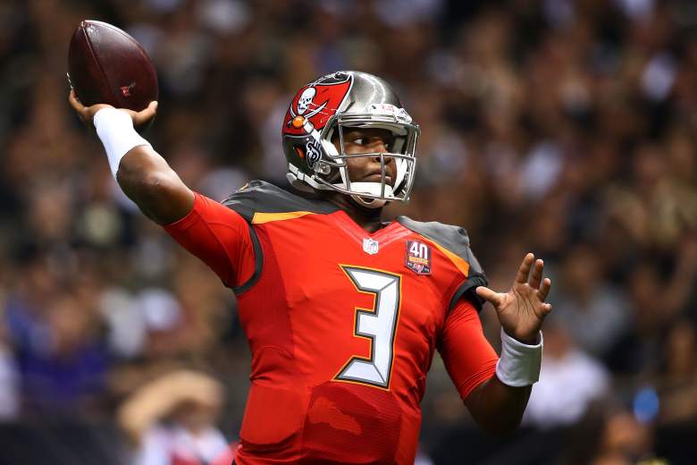 NEW ORLEANS, LA - SEPTEMBER 20:  Jameis Winston #3 of the Tampa Bay Buccaneers throws a pass during the fourth quarter of a game against the New Orleans Saints at the Mercedes-Benz Superdome on September 20, 2015 in New Orleans, Louisiana.  (Photo by Ronald Martinez/Getty Images)