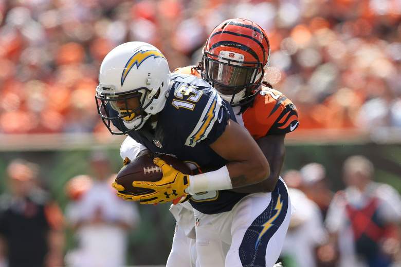 Chargers receiver Keenan Allen L) has caught 17 passes in two games. 