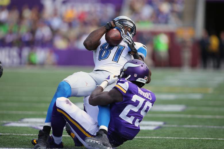 Calvin Johnson had 10 catches for for 83 yards and a touchdown against the Vikings last week. (Getty)