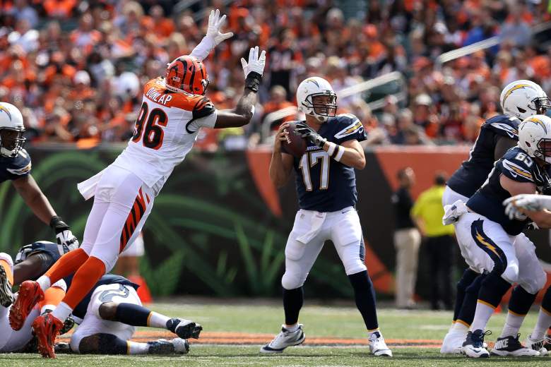 Philip Rivers R) was harassed by the Bengals defense last week. Getty)