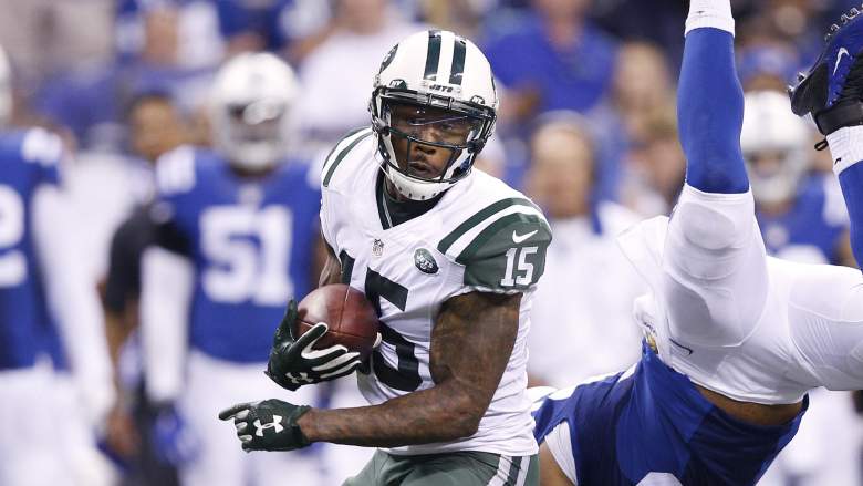 Jets receiver Brandon Marshall has a touchdown in each of the first two games. (Getty)