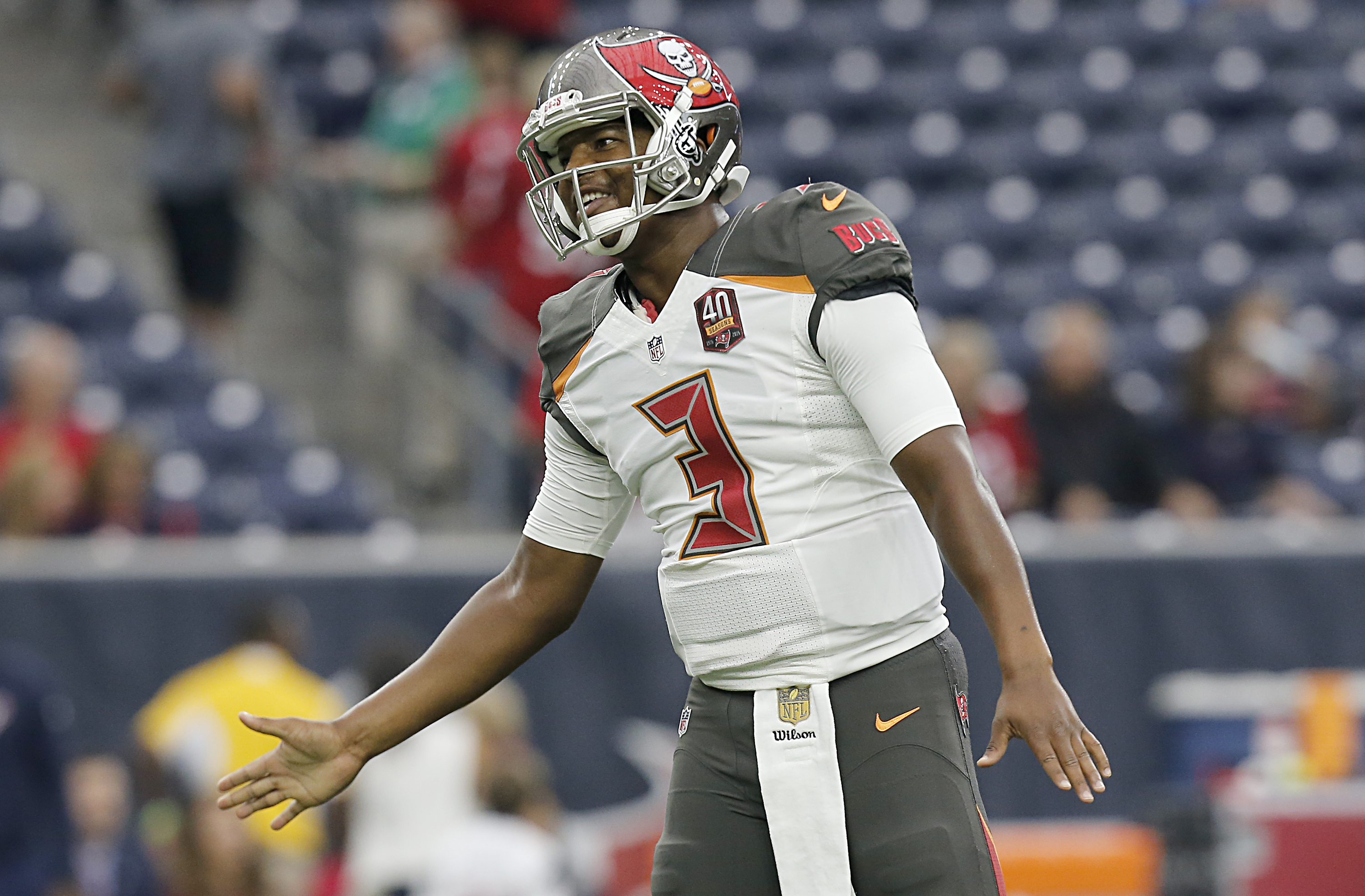 Winston has been shaky but has his team up at halftime (Getty).