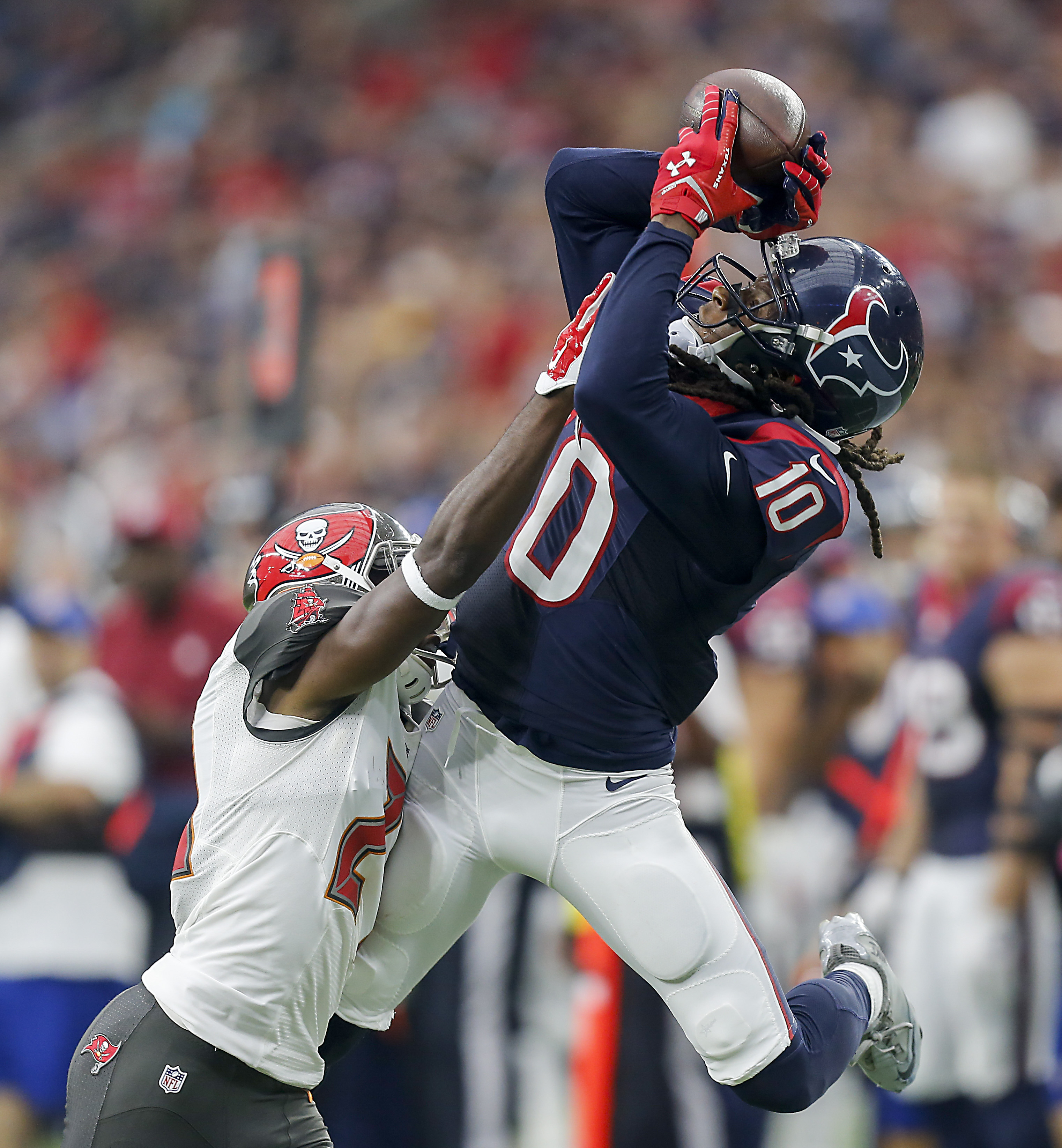 DeAndre Hopkins returned from a concussion with a big game against Tampa Bay (Getty). 