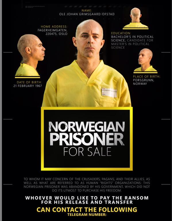 Ole Johan Grimsgaard-Ofstad, Ole Johan Grimsgaard-Ofstad ISIS, Norwegian prisoner isis, Ole Johan Grimsgaard-Ofstad norwegian isis, isis prisoner