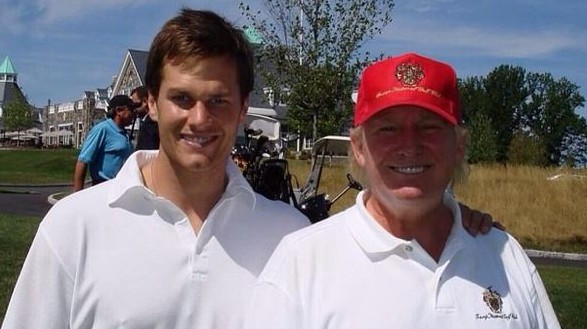 Tom Brady appears to have a Donald Trump hat in his locker