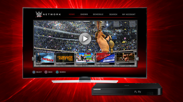 wwe extreme rules 2016, wwe stream on samsung blu-ray, wwe ppv samsung