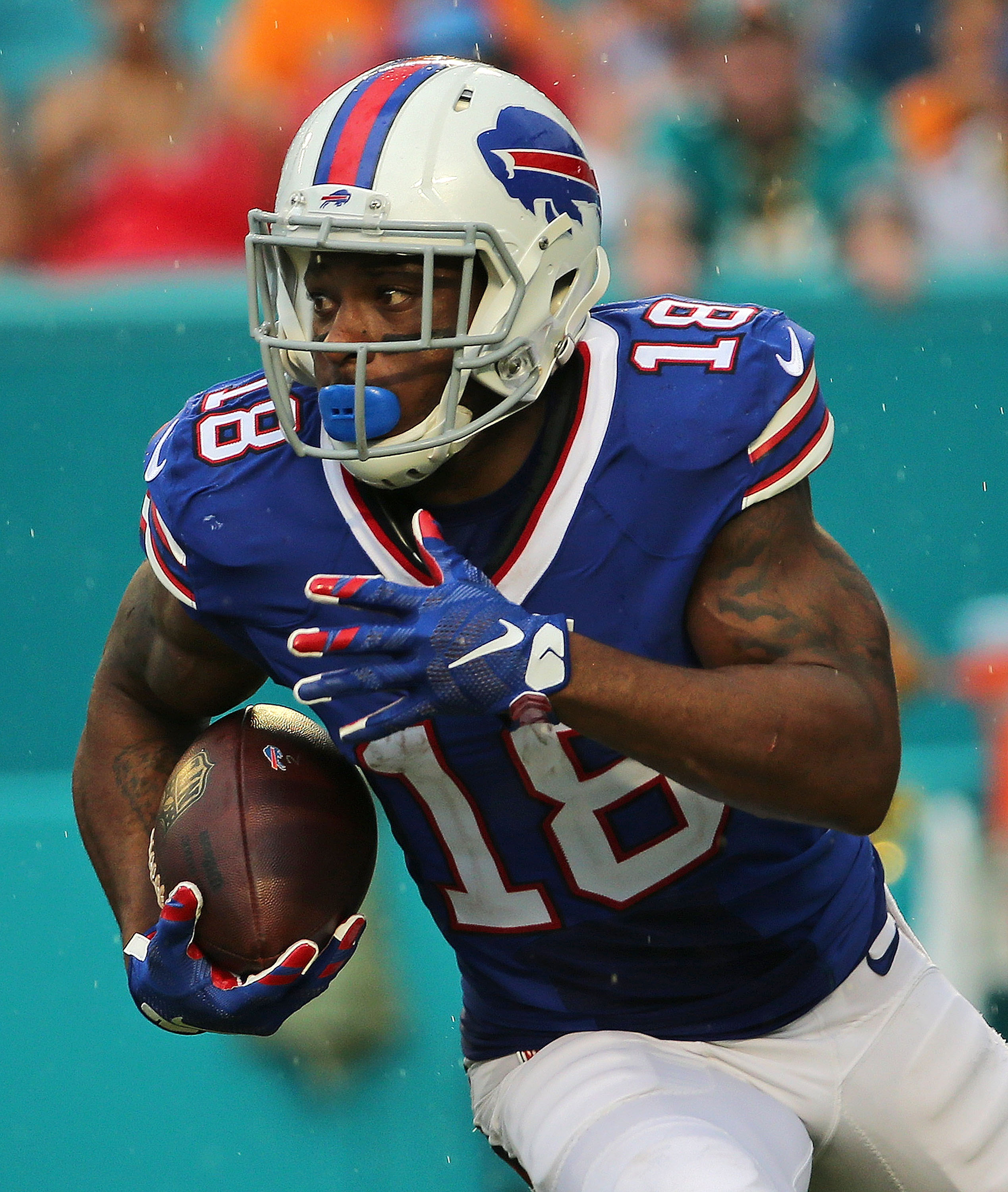 Percy Harvin has provided a spark o the outside for Buffalo. (Getty)