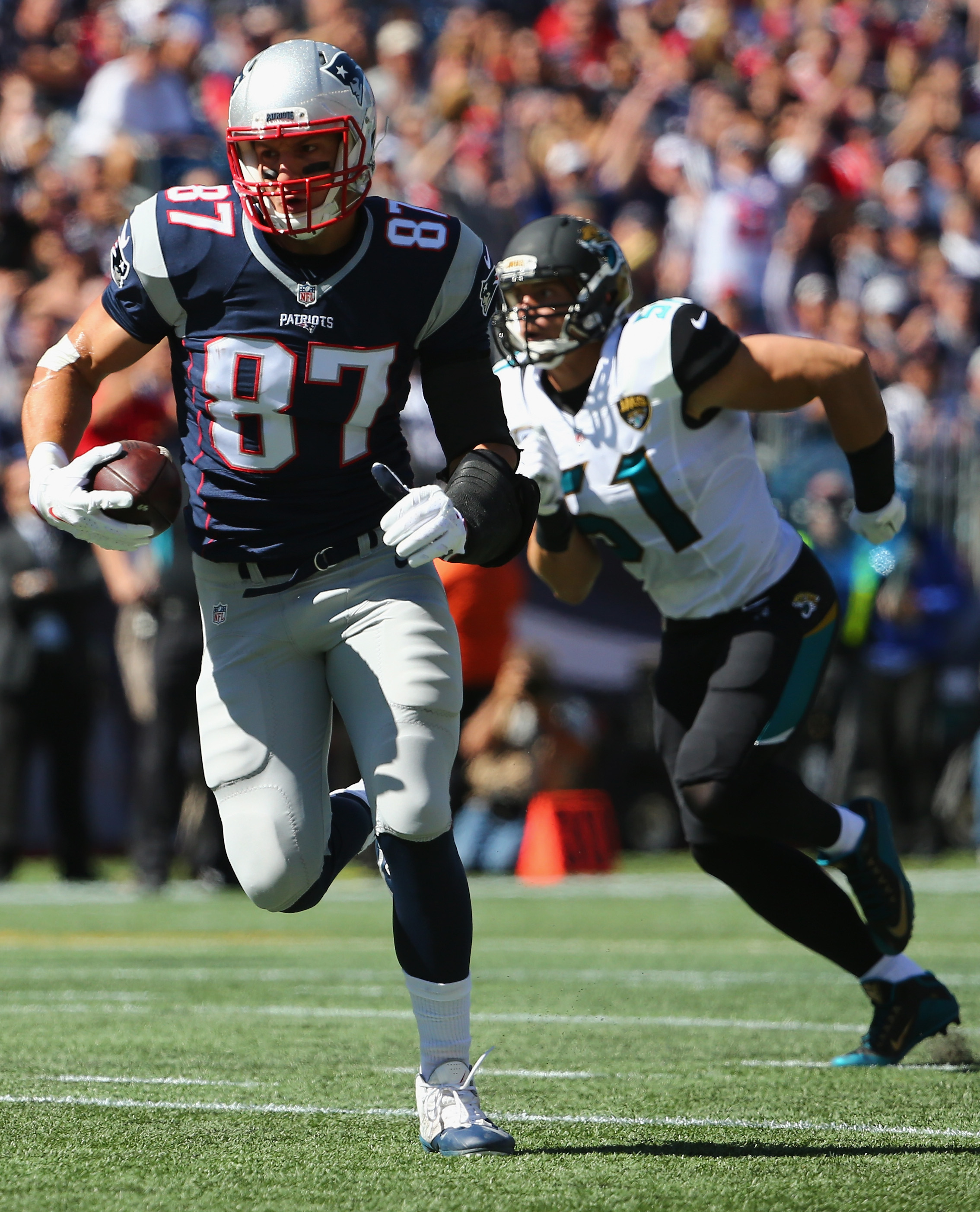 Rob Gronkowski is the X-Factor of the Patriots offense. (Getty)