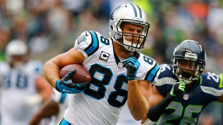 Panthers tight end Greg Olsen has two 100-yard games in the past three. (Getty)