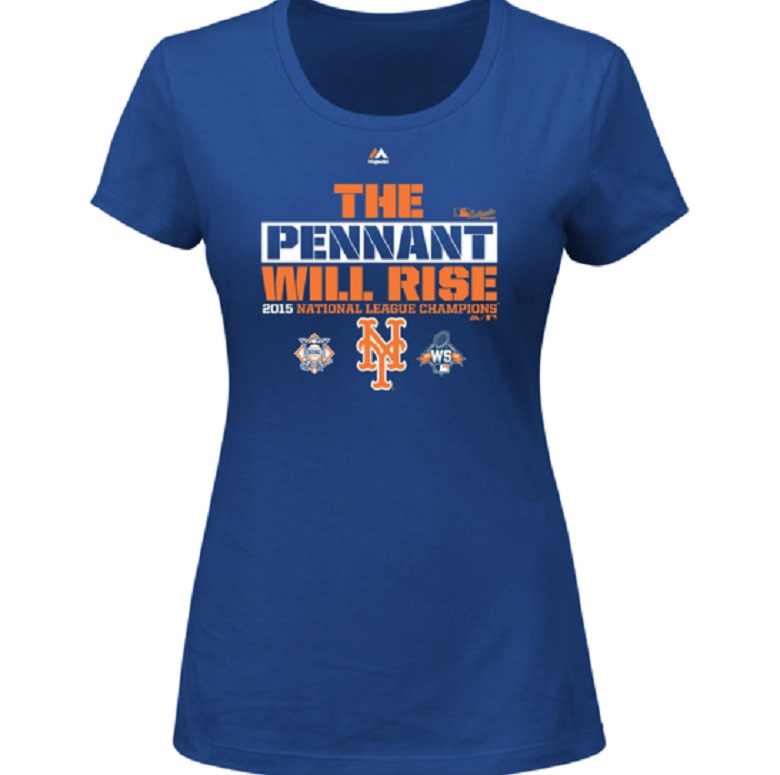 New York Mets Kansas City Royals 47 Brand Women 2015 World Series T-Shirt