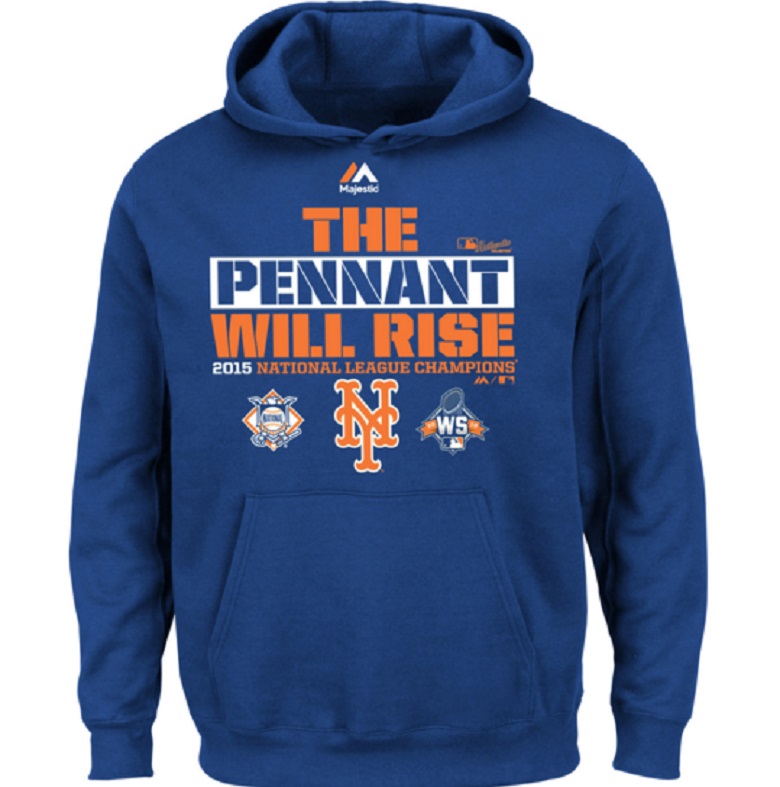 New York Mets 2015 Postseason Hoodie Sweatshirt Large Black MLB Baseball #BJ