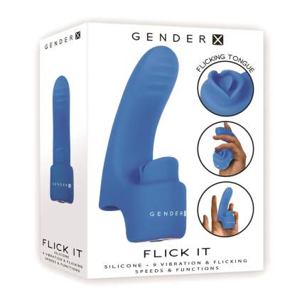 Box for blue finger vibe toy