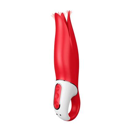 Red tulip shaped vibrator toy