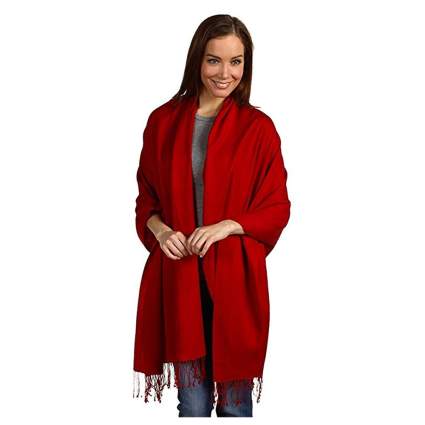 red pashmina shawl