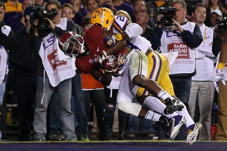 LSU squares off with Alabama. (Getty)