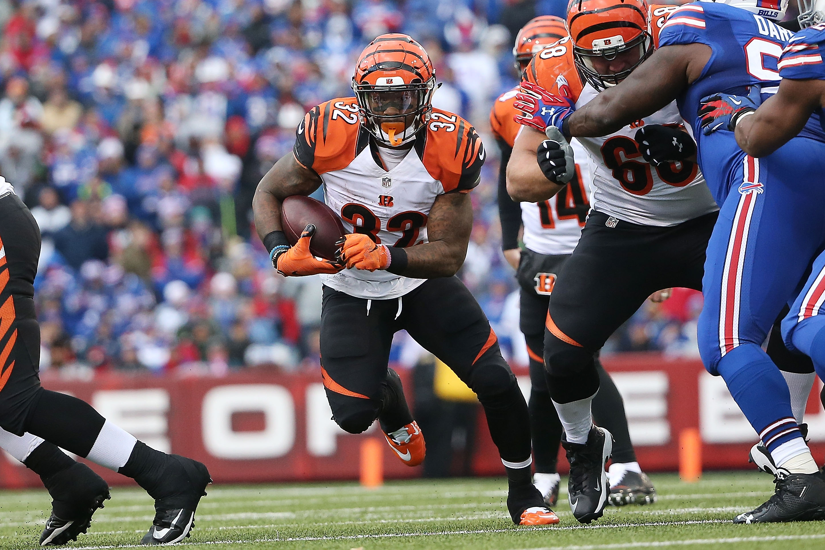 Jeremy Hill hasn't yet reached his full potential this season. (Getty)