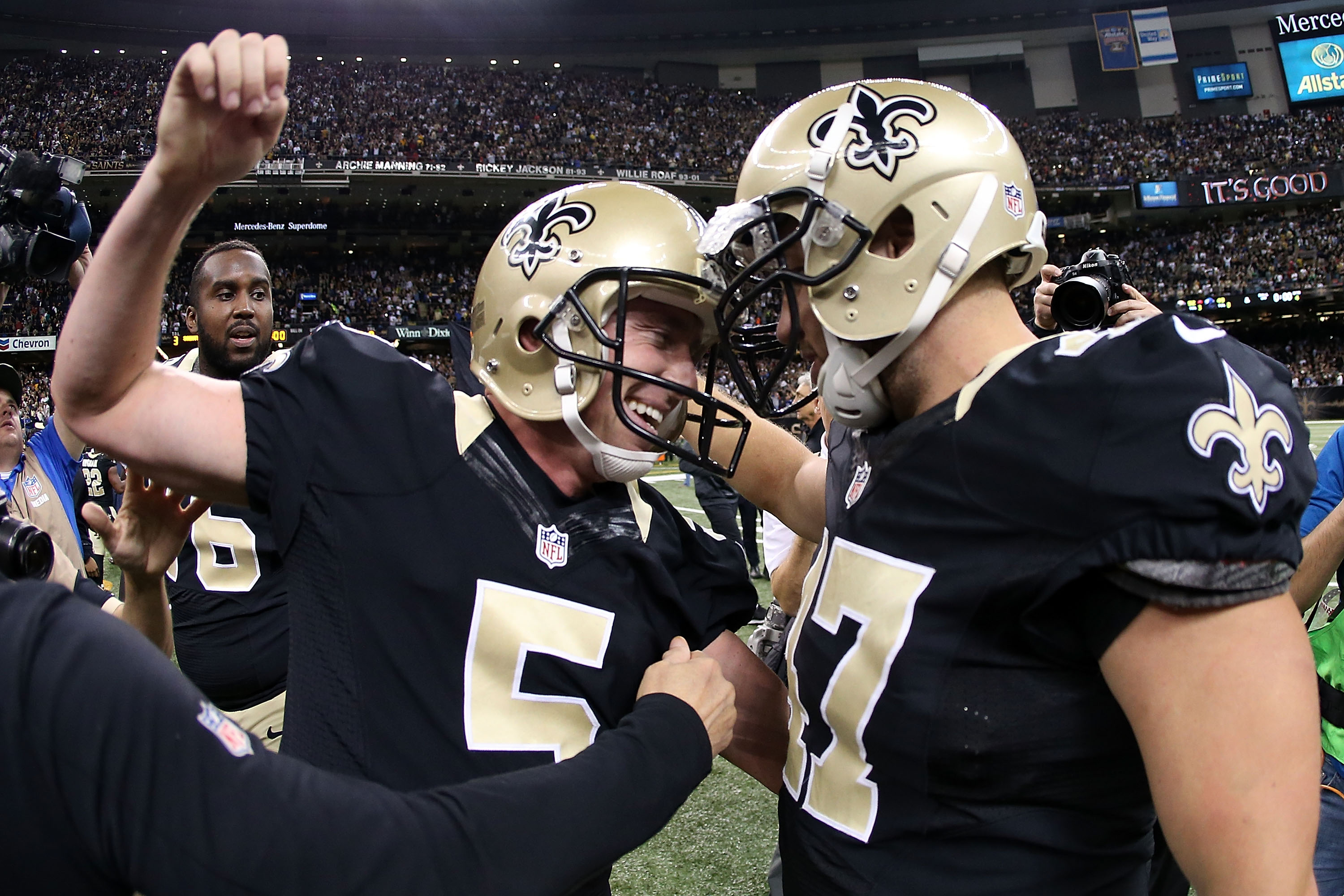 Kai Forbath's game-winning field goal ended one of the NFL's highest-scoring games. (Getty)