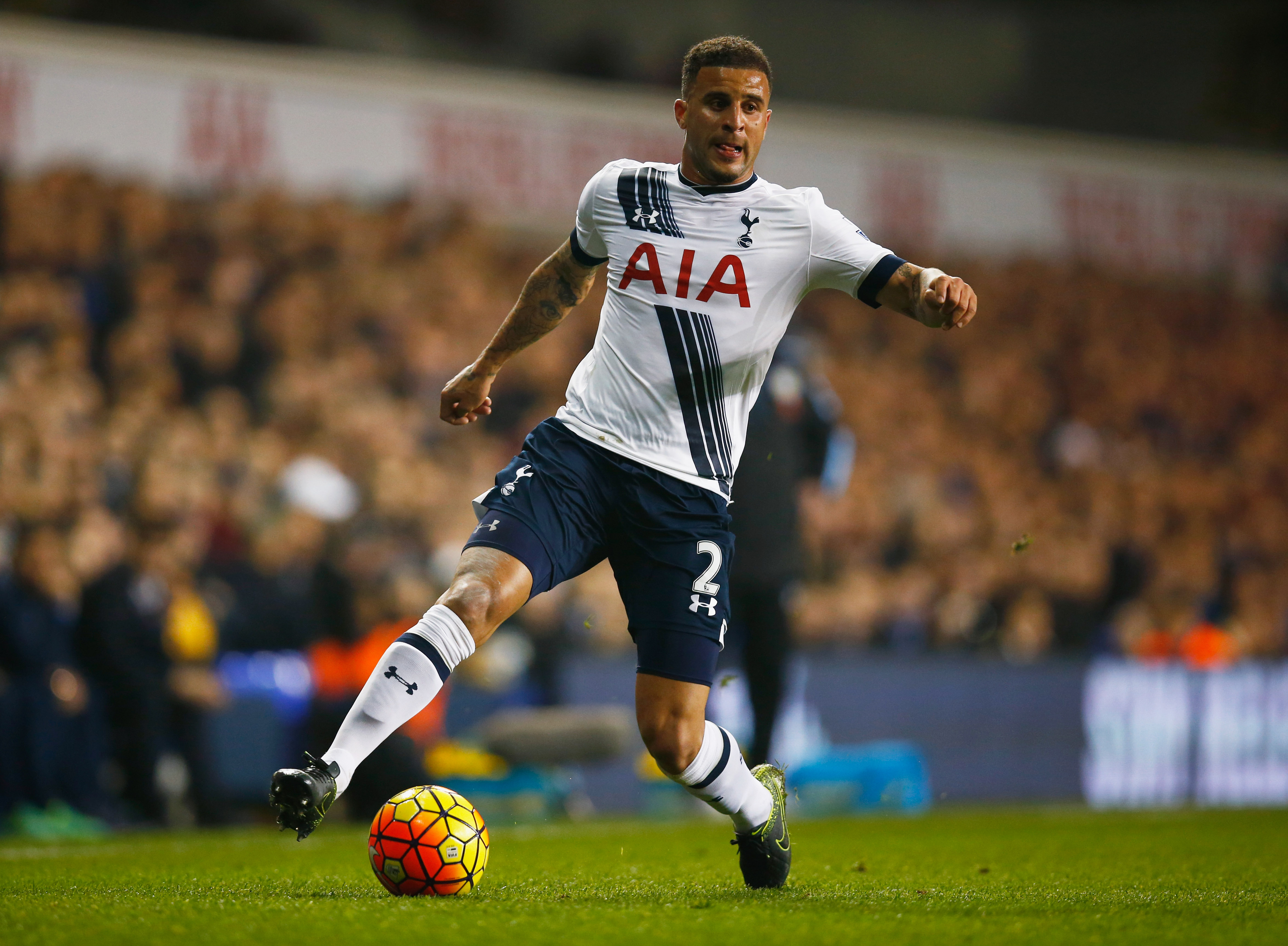 Kyle Walker and Tottenham look to rise to the top of group play. (Getty)