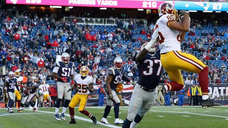 Redskins tight end Jordan Reed has three touchdowns over the past 2 games. (Getty)