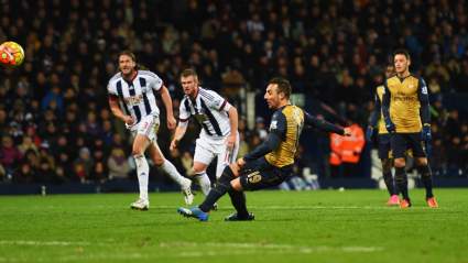 WATCH: Santi Cazorla Penalty Miss for Arsenal v West Brom