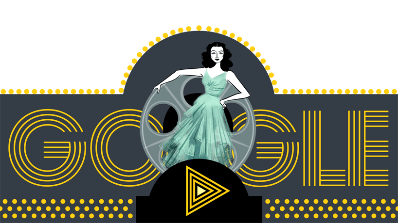 Hedy Lamarr, Hedy Lamarr 101st birthday, hedy lamarr google doodle