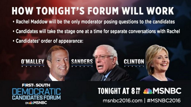 MSNBC Democratic Forum Live Stream How Watch Debate Online