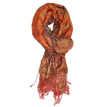orange paisley pashmina scarf