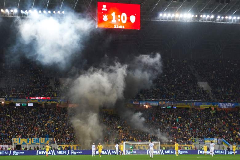 Ukrainian fans were excited to see their hope team cruise to a 2-0 victory on November 14, 2015. Getty