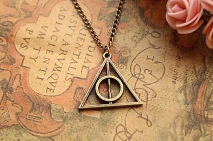 Harry Potter Necklace,retro Bronze Deathly Hallows Pendant Necklace,so Cute and Lovely Necklace,fashion Jewelry,friend Gift
