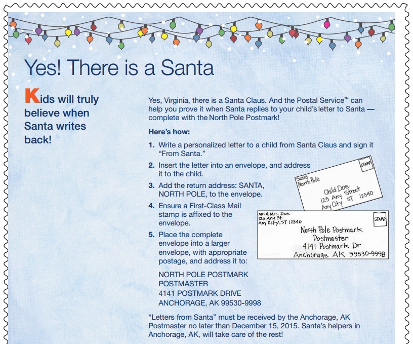 Santa Claus Address To Send Letters 2015 From North Pole