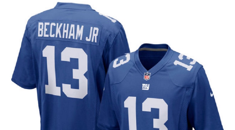 New york best sale giants jersey beckham