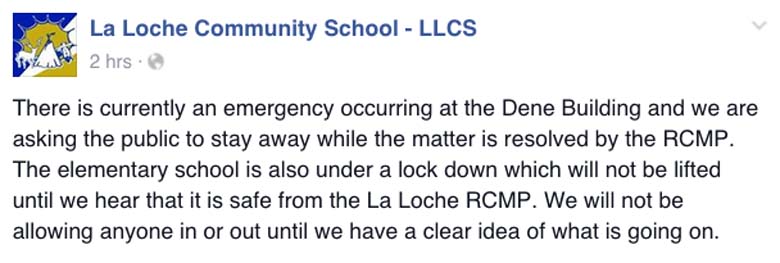 The statement from the school. (Facebook)