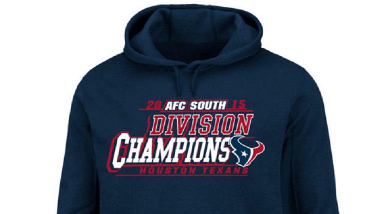 houston texans afc south division champions gear apparel