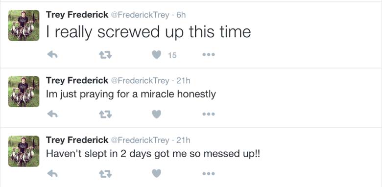 Trey Frederick Twitter page