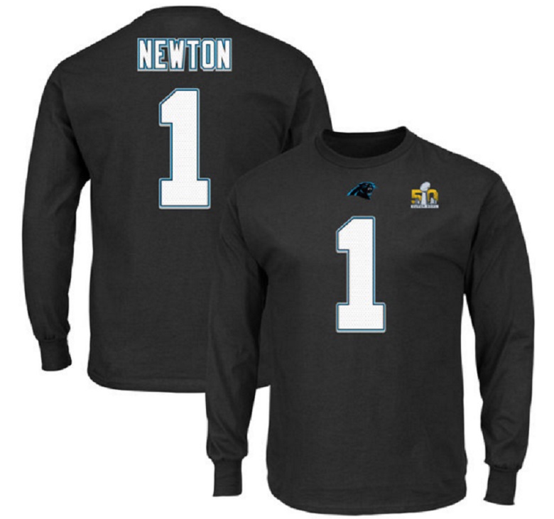 cam newton panthers super bowl 50 gear shirts
