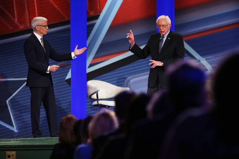 Bernie Sanders, here at Wednesday's town hall event with Anderson Cooper, will debate Hillary Clinton Thursday night. (Getty)