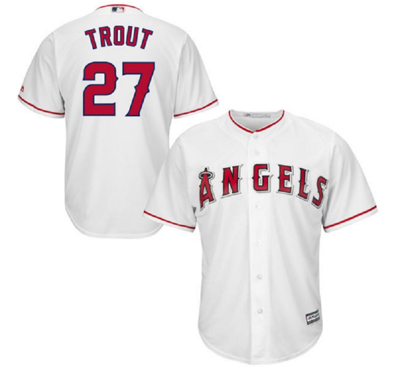 Nike Dri Fit MLB Los Angeles Angels Mike Trout Baseball Jersey