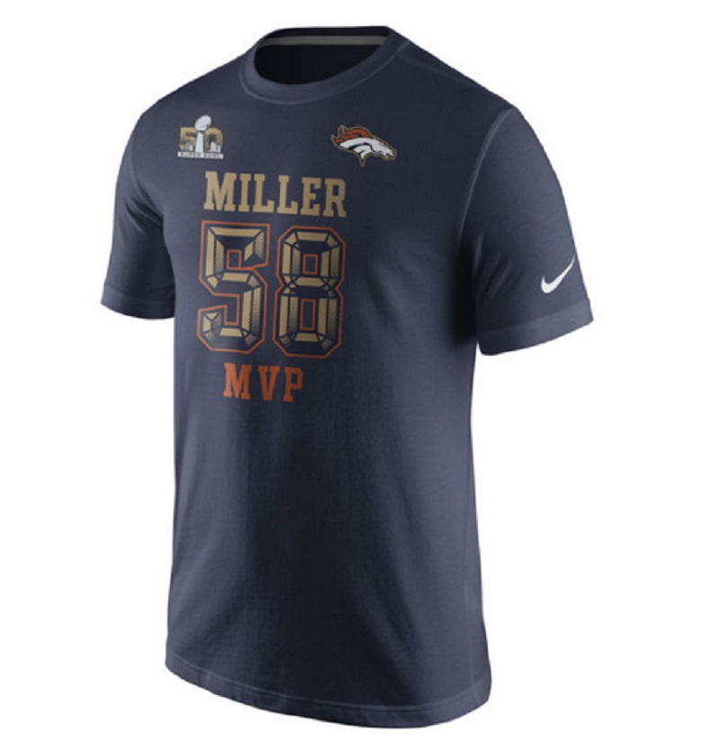 Nike Denver Broncos No58 Von Miller Gray Men's Stitched NFL Limited Gridiron Gray Jersey