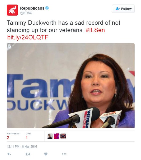 Tammy Duckworth Leg Tweet Republican National Committee