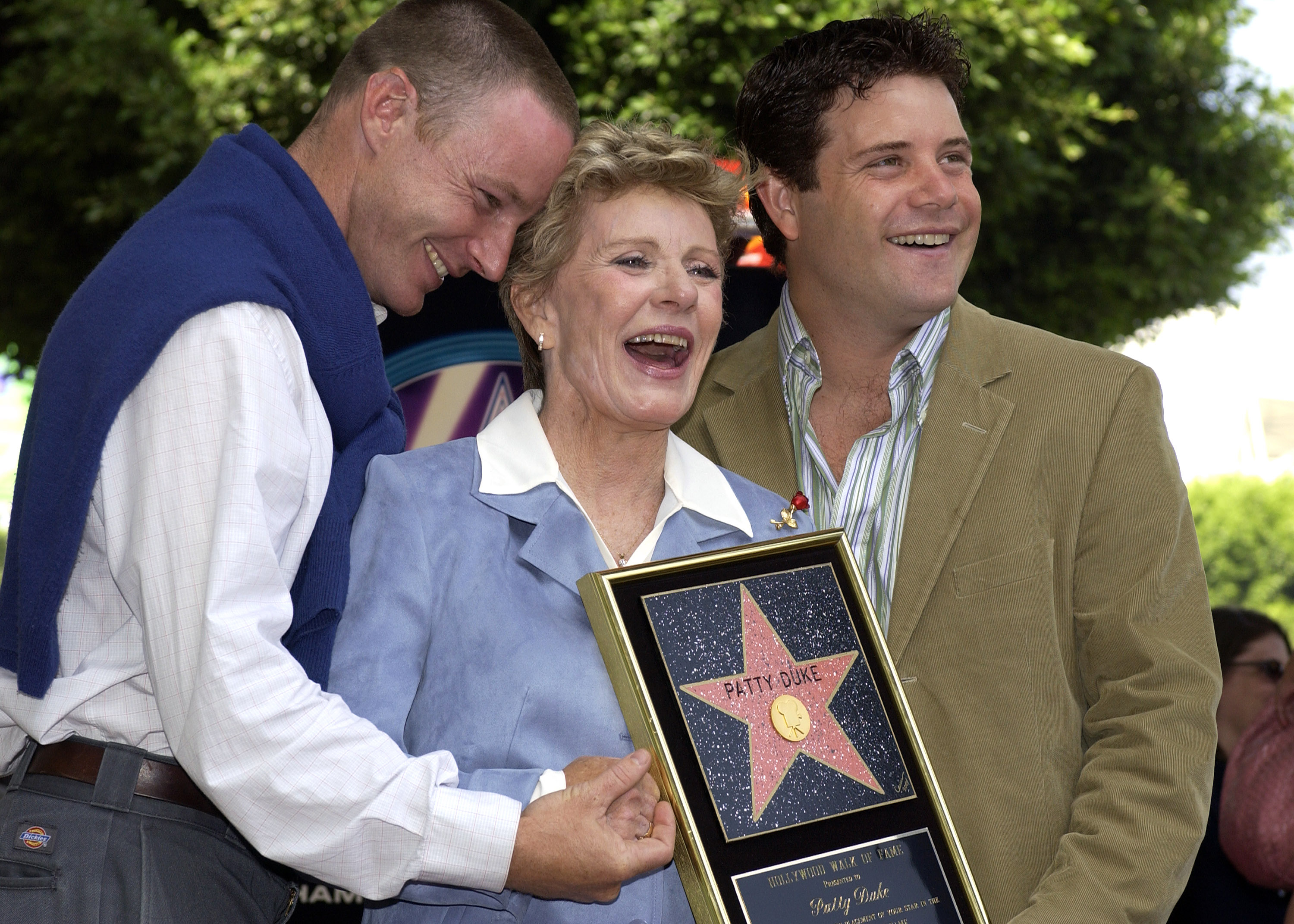 Actress Patty Duke and sons MacKenzie and Sean Astin. (Getty)